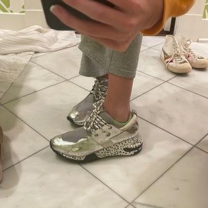 Steve Madden silver sneakers. Size 8!